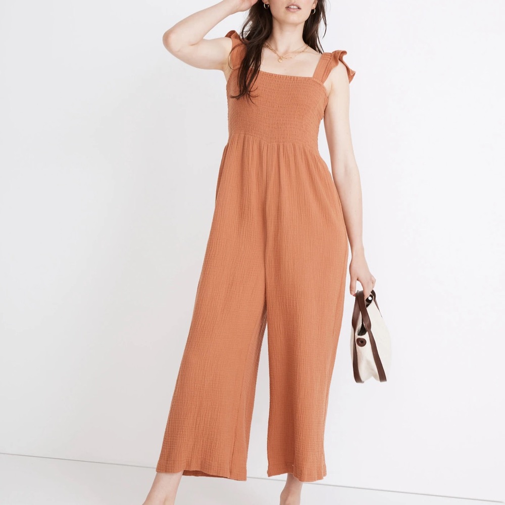 Madewell Lightspun Lucie Flutter-Sleeve Jumpsuit